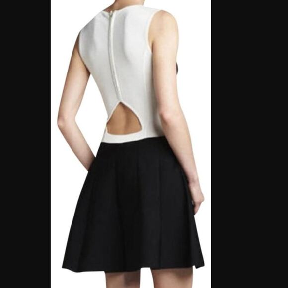 Parker Black Fit and Flare Dress Cutout Back Sleeveless Skater Style S - Picture 9 of 9